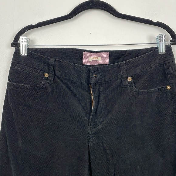 J Crew Bootcut Corduroy Pants Womens 30R Casual 5 Pockets Relaxed Black Pants - Picture 4 of 9